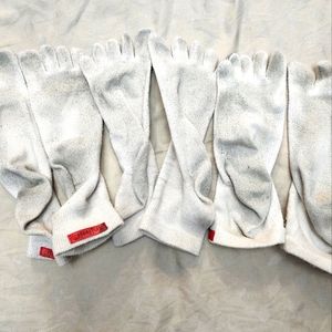 Lot of 3 pairs of Injinji Toesocks size Large Mens mini crew well loved